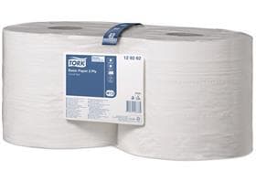 Rouleaux de chiffons de nettoyage Tork Standard, blanc de soie, 2 plis, 1000 feuilles, 23,5 x 34 cm