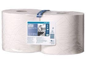 Rouleaux de chiffons de nettoyage Tork Advanced 420 Performance, hybride blanc brillant, 2 plis,