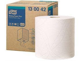 Rouleaux de chiffons de nettoyage Tork Advanced 420 Performance, blanc brillant hybride, 2 plis