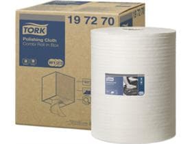 Rouleaux de chiffons de nettoyage Tork Advanced 415, papier de soie blanc brillant, 1 pli, 1 000 lfm, non perforé