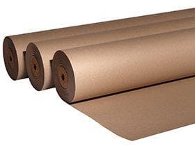 Imballo cellulosa 270 gm2, 100 cm, 74 metri lineari marrone, 74 m2, senza anima con tappo in legno