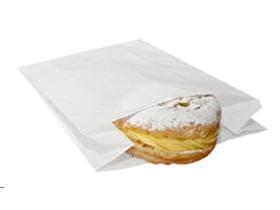 Sac à soufflet latéral, kraft soufflé 35 g/m², 14 x 6 x 32 cm, K2, blanc, non imprimé
