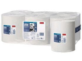 Rouleaux de chiffons de nettoyage Tork Advanced 415, papier de soie blanc brillant, 1 pli, 21,5 cm x 275 lfm,