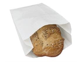 Sac à soufflet latéral, kraft soufflé 40 g/m², 16 x 7 x 36 cm, K3, blanc, non imprimé