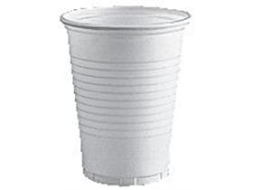 Trinkbecher aus PP, 2 dl, weiss, weich, mit Eichstrich, ø 70,3 mm, Höhe 98 mm