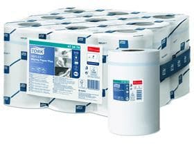 Rouleaux de chiffons de nettoyage Tork Relflex TM, blanc de soie, 2 plis, 19,4 cm x 67 mètres courants,