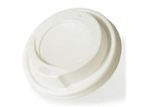 Couvercle blanc avec trou pour boire, Ø 80 mm, adapté aux articles 41834, 221044