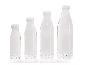 PET-Weithalsflaschen, Inhalt 250 ml, Höhe 148 x ø 50 mm, Flachboden,