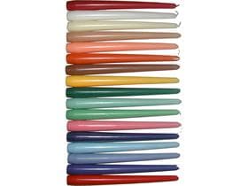 Candele coniche bianche 22 x 240 mm, antigoccia