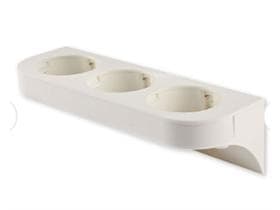 Support mural Hygostar, pour distributeur à pompe en plastique blanc incl.