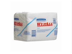 Chiffons de nettoyage Wypall X60 blancs 31,5 x 36,5 cm gaufrés pliés en quatre