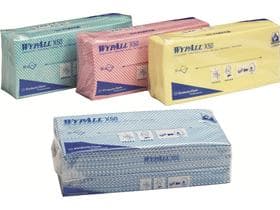 Chiffons de nettoyage Wypall X50 jaunes 1 pli 25 x 42,5 cm, entrecroisés, lavables