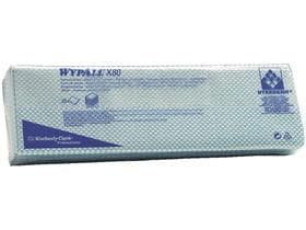 Chiffons de nettoyage Wypall X80 bleu 35 x 42 cm gaufrés Interfold