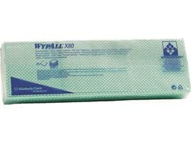 Chiffons de nettoyage Wypall X80 vert 35 x 42 cm gaufré Interfold