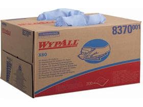 Chiffons de nettoyage Wypall X60 bleu clair interpliés 31 x 42 cm gaufrés BRAG Box