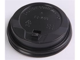 Couvercle PS noir, avec trou pour boire, ø 80 mm, adapté pour mug à café 2 dl