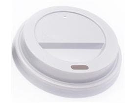 Couvercle PS blanc, avec trou pour boire, ø 60 mm, adapté pour tasse à café 1 dl