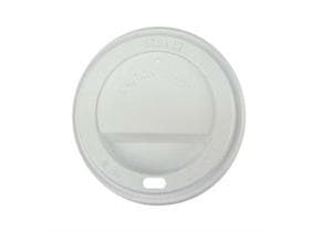 Couvercle pour boisson chaude Couvercle dôme pour tasses de 0,2/0,25 L, blanc