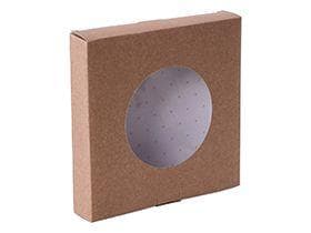Scatola per torta 15 x 15 x 4 cm, Eco Life marrone naturale, non stampata
