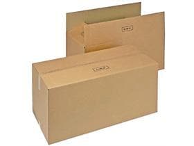 Faltschachtel 2-wellig, braun/braun, Innenmasse 251x251x221 mm, Fefco 0201