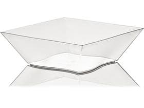 Lavabo alto da appoggio, in plastica trasparente (PS), 900 ml, 160 x 160 x 60 mm