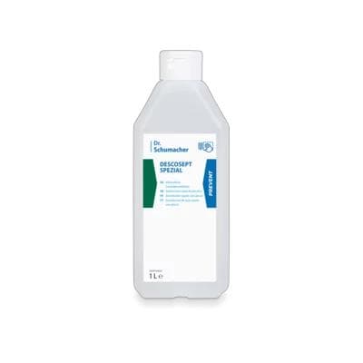 Descosept Speciale, disinfettante per superfici senza alcool, flacone da 1 litro.