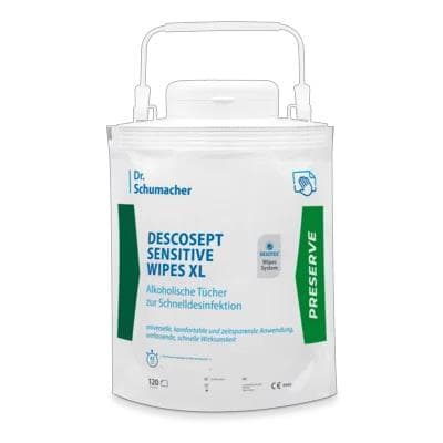 Salviette Descosept Sensitive XL, 120 salviette disinfettanti a base di alcol