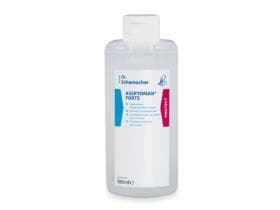 Gel désinfectant pour les mains Aseptoman, 500 ml à base d'alcool, sans parfum, doux pour la peau