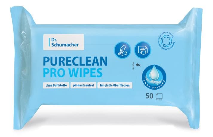 Pureclean Pro Wipes per la pulizia della pelle e delle superfici, senza alcool.