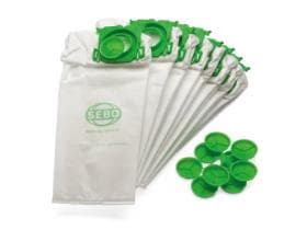 Sacchetto filtro antipolvere in carta per Sebo 470C, doppio strato, con attacco in cartone e