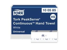 Tork PeakServe H5, Essuie-mains en continu, 20,1 x 22,5 cm, papier 1 épaisseur, universel