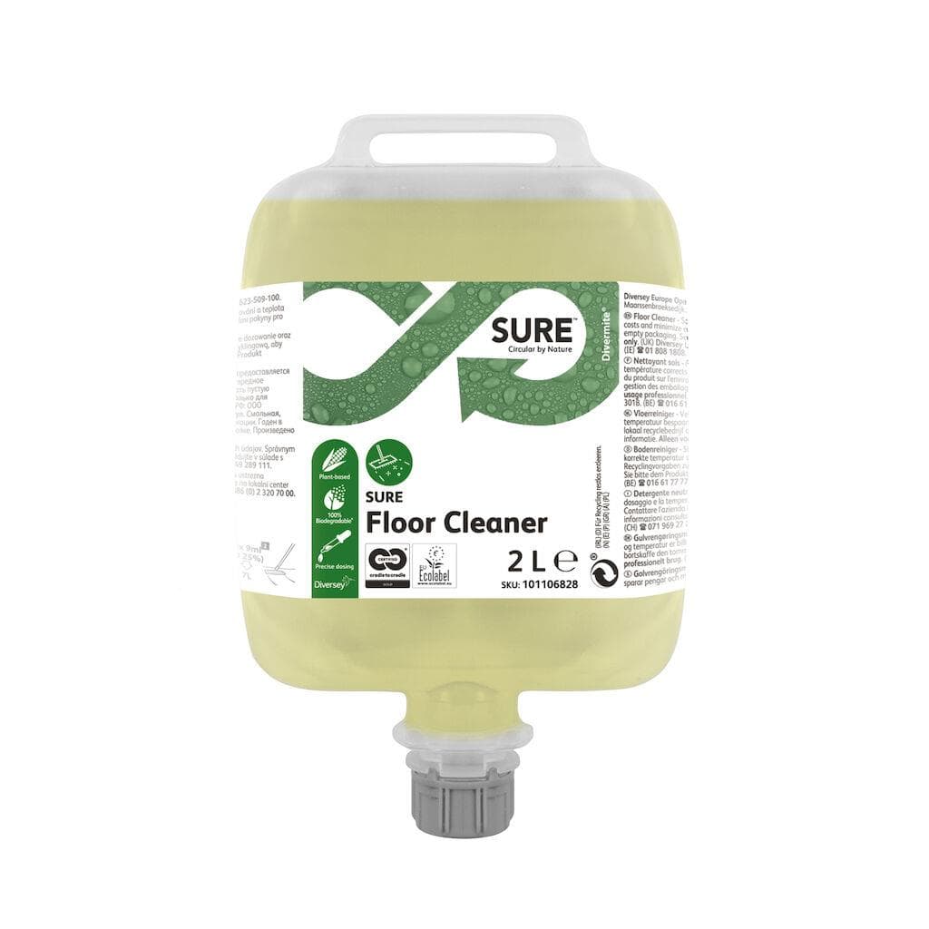 Detergente per pavimenti SURE Floor Cleaner Divermite + ID, 3 sacchetti da 2L