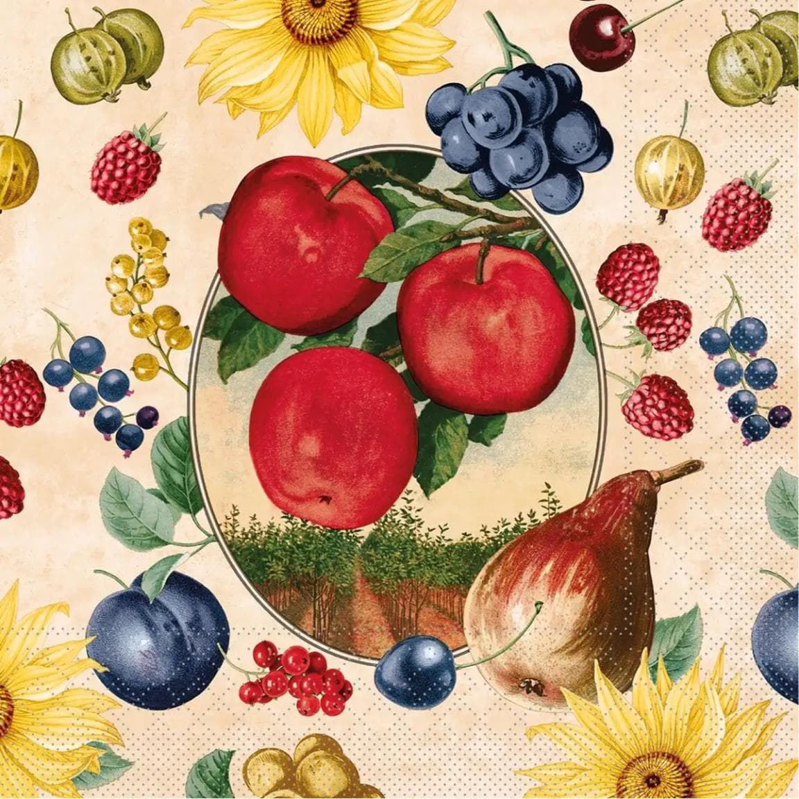 Tovaglioli in tessuto 3 veli, 40 x 40 cm, piegati 1/4, Adele