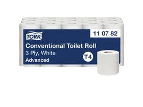 Papier toilette Tork Advanced (T4), 3 plis blanc, 250 coupons (9,4 x 12 cm)