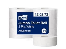 WC-Papier Tork Advanced Jumbo T1, Recycling, weiss, 2-lagig, 9.4x20 cm,
