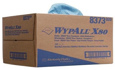 Chiffons de nettoyage Wypall X90 bleu, BragBox 42,7 x 31 cm,