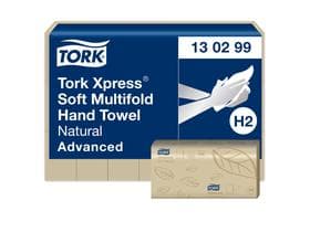 Falthandtücher Tork Xpress, 2-lagig Tissue, Advanced, Multifold, 24x21.3 cm,