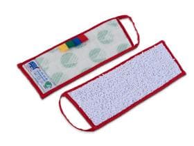Balai ReTex MicroVision, 30 cm, rouge, 90% de fibres recyclées.