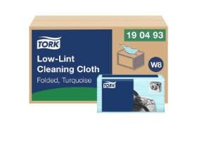 Chiffons de nettoyage TORK, système W8 turquoise, 1 pli, 30 x 38,5 cm,