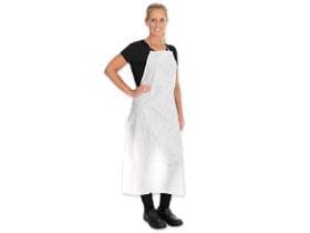 Latzschürze, PP+CPE beschichtet, 50 gm2, weiss,115 x 70 cm,wasserdicht, reissfest