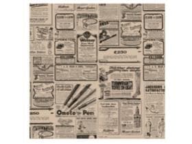 Burger-Papier braun, Pergamentersatz fettdicht, 31 x 31 cm, schwarz bedruckt