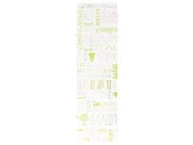 Sac à sandwich en substitut de papier sulfurisé blanchi, ingraissable, 9 x 4 x 30 cm, avec