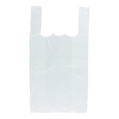Sacchetti per camicie 250 + 120 x 450 mm HDPE, 10 my, bianchi, bloccati in 100 pezzi