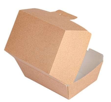 Lunchbox eckig aus braunem Nano Micro Wellkarton, innen weiss,