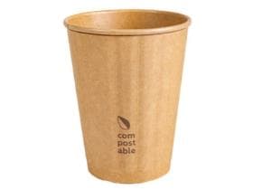 Kaffeebecher 3 dl, doppelwandig, braun, mit reliefartiger Struktur, innen