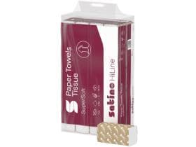 Essuie-mains Prestige blanc brillant pliés en Z, 100 % cellulose, 2 plis,