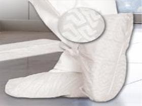 Surchaussures en polaire PP, blanches, taille unique longueur 40 cm,