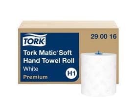 Rollenhandtücher Tork Premium (H1), Zellstoff hochweiss, 2-lagig, 100 lfm,