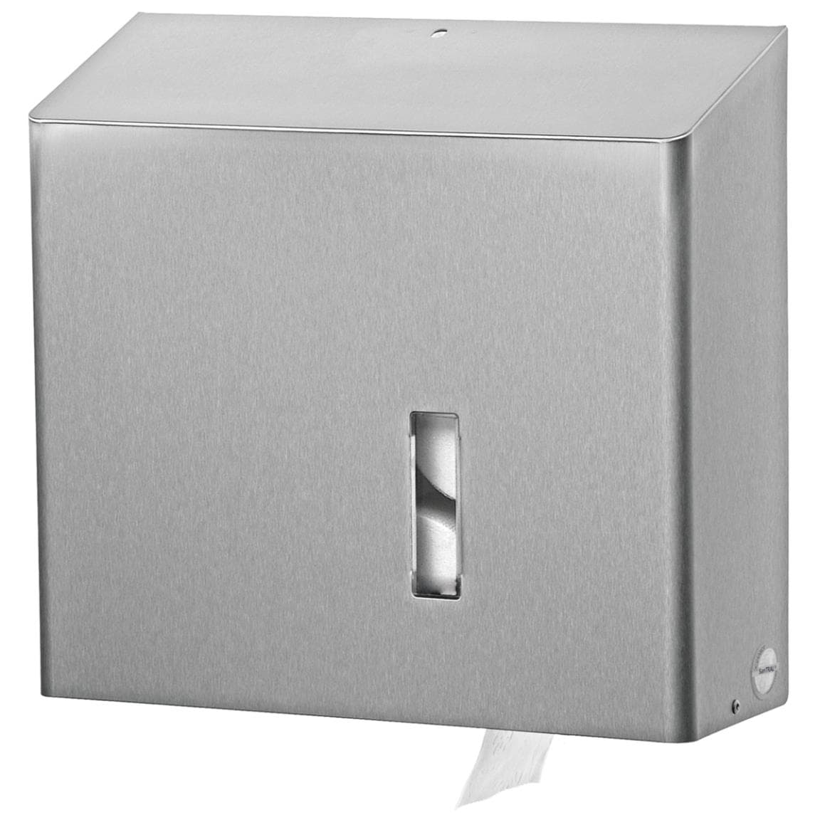 Distributore di carta igienica in acciaio inox, per 4 rotoli, L 377 x A 350 x P 133 mm