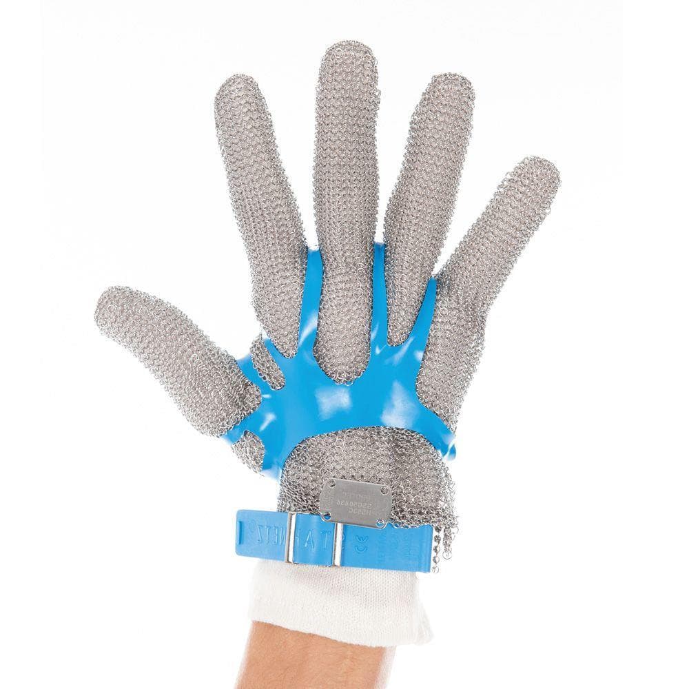 Gants anti-coups de couteau sans manchette, en acier inoxydable, EN 1082, taille L, en 4 mm